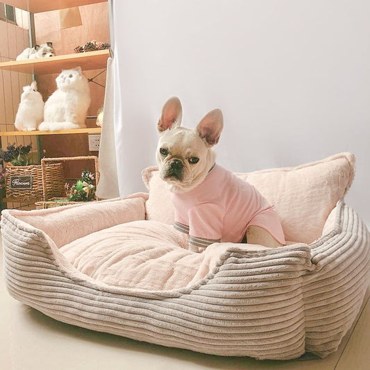 Removable and Washable Plush Kennel Dog Bed